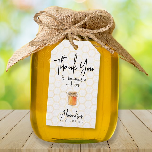 Étiquettes-cadeau Miel Bee Baby shower neutre pour les femmes Merci (Créateur téléchargé)