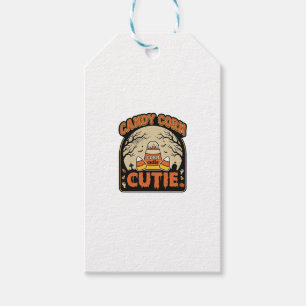 Étiquettes-cadeau Mignon Maïs Sucré Design Vectoriel Halloween Vinta