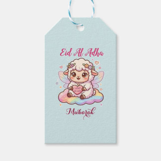 Étiquettes-cadeau Mignonne Fée Chibi Mouton Arc-en-ciel Eid Adha Mub