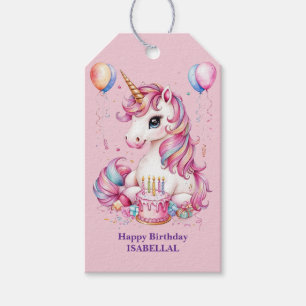 Étiquettes-cadeau mignonne licorne magique princesse fille anniversa