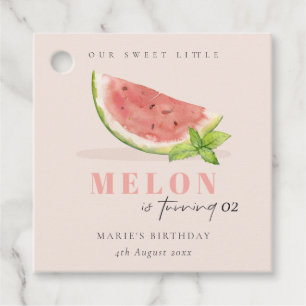 Étiquettes Cadeau Mignonne Notre Petit Melon Blush N'Importe Quel Âg
