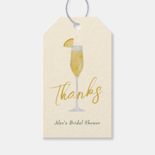 Étiquettes-cadeau Mimosa Brunch Cocktail Verre Fête des mariées Favo