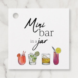 Étiquettes Cadeau Mini-barre dans une barre en pot