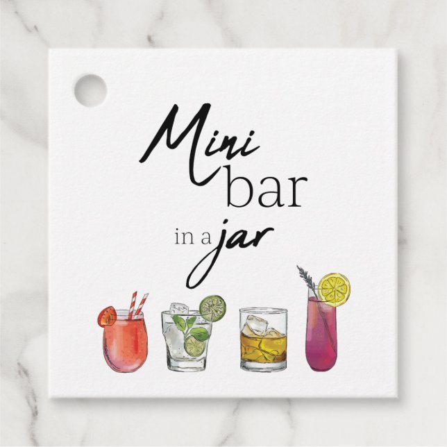 Étiquettes Cadeau Mini-barre dans une barre en pot (Devant)