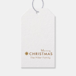 Étiquettes-cadeau Mini nettoyage simple or Joyeux Noël