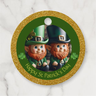 Étiquettes Cadeau Miniature Leprechaun St Patrick's Day Merci RFT