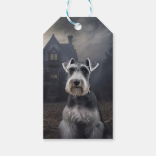 Étiquettes-cadeau Miniature Schnauzer Halloween Épouvantable
