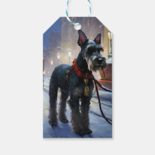 Étiquettes-cadeau Miniature Schnauzer Noël Saison Festive