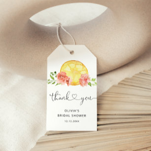 Étiquettes-cadeau Minima Lemon Fête des mariées Merci Favoriser les