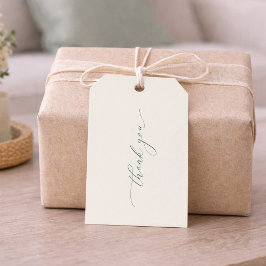 Étiquettes-cadeau Minimal Sage Green Wedding Thank You Favor Tag