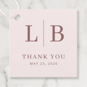 Étiquettes Cadeau Minimalisme Typographique Beige Élégant