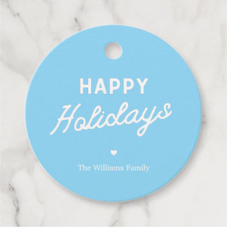 Étiquettes Cadeau Minimalist ׳Happy Holidays׳ Custom Christmas