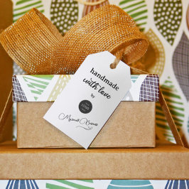 Étiquettes-cadeau Minimaliste fait main avec amour Merci