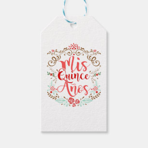 Étiquettes-cadeau Mis Quince Anos Quinceanera 15e anniversaire