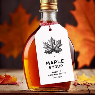 Étiquettes-cadeau Mise en conserve du sirop d'érable