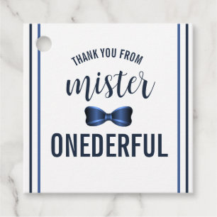 Étiquettes Cadeau Mister Onederful Bow Cravate 1er anniversaire
