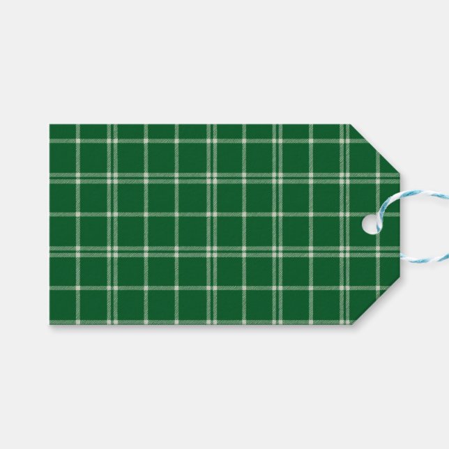 Étiquettes-cadeau Mistletoe Plaid (Devant (Horizontal))