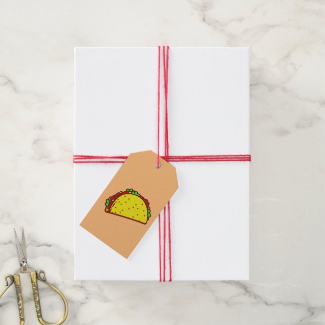 Étiquettes-cadeau Mmmm Tacos ! (Avec de la ficelle)