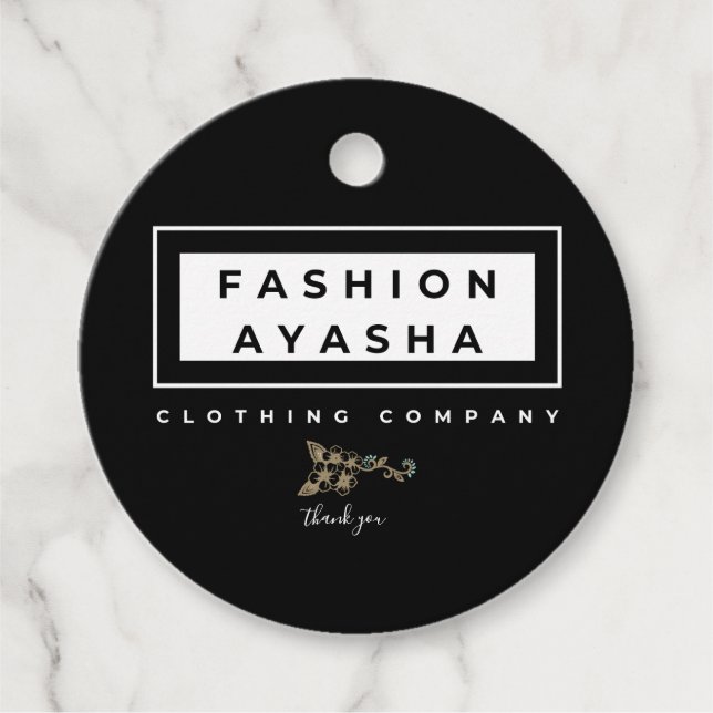 Étiquettes Cadeau Mode Ayasha Merci (Devant)