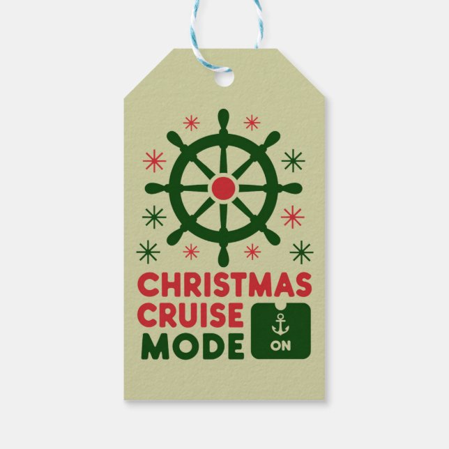 Étiquettes-cadeau Mode Croisière de Noël En Bateau Noël 2024 (Dos)