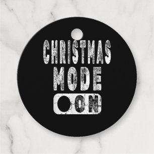 Étiquettes Cadeau Mode Noël activé - Fun Christmas Holiday
