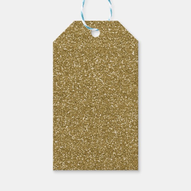 Étiquettes-cadeau Modèle Arrière - plan Gold Parties scintillant (Devant)