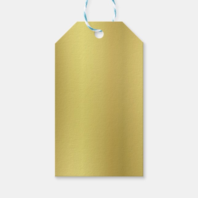 Étiquettes-cadeau Modèle Arrière - plan or (Devant)