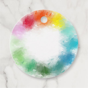 Étiquettes Cadeau Modèle blanc personnalisé moderne coloré Abstrait