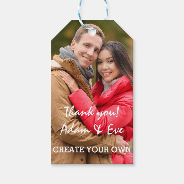 Étiquettes-cadeau Modèle de photo facile à personnaliser (Devant)