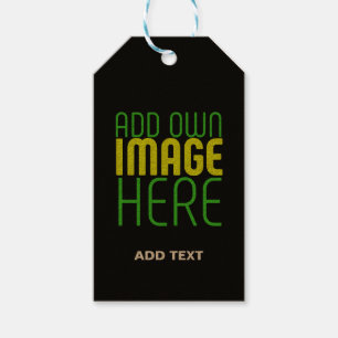 ÉTIQUETTES-CADEAU MODÈLE DE TEXTE D'IMAGE NOIRE SIMPLE ET MODERNE