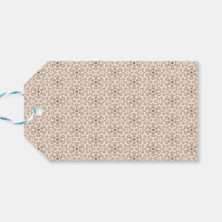 Étiquettes-cadeau Modèle floral Brown et blanc