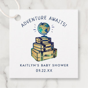 Étiquettes Cadeau Modern Adventure Travel Baby shower