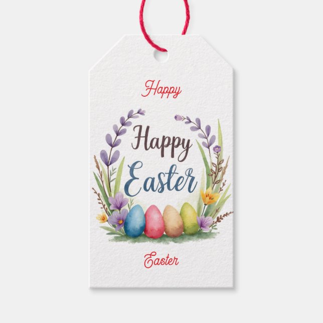 Étiquettes-cadeau Modern Easter Eggs Beautiful Collection (Devant)