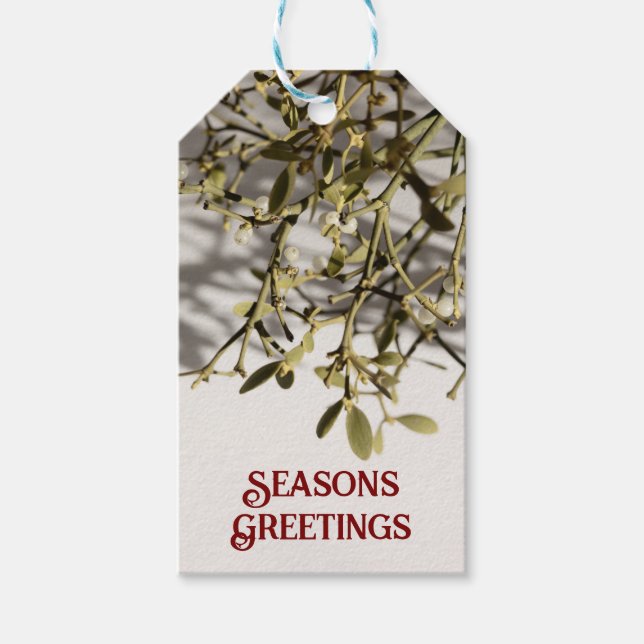 Étiquettes-cadeau Modern Mistletoe Christmas (Devant)