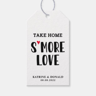 Étiquettes-cadeau Modern S’more Love Mariage Tags cadeaux