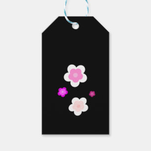 Étiquettes-cadeau Modern Spring gradient purple flora pattern 