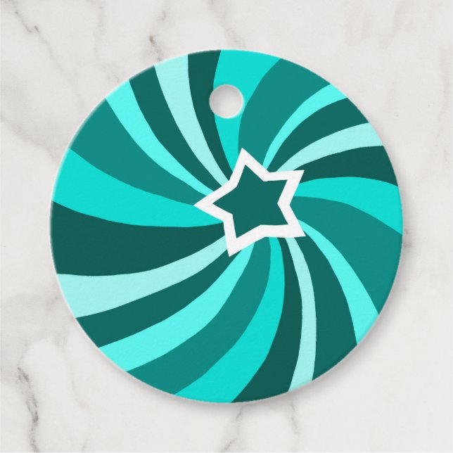 Étiquettes Cadeau Modern Swirl HAPPY HOLIDAYS CUSTOM TO FROM Gift (Devant)