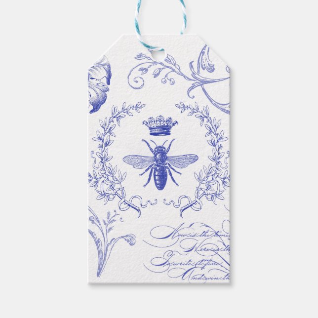 Étiquettes-cadeau modern vintenfrenqueen bee (Devant)