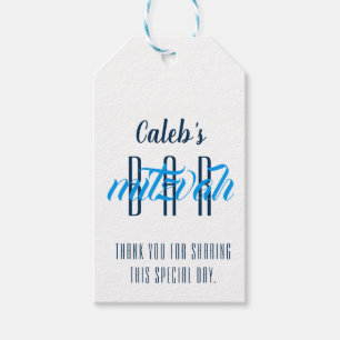 Étiquettes-cadeau Moderne Bar Mitzvah Personnalisé