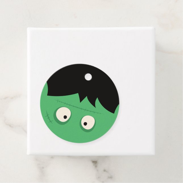 Étiquettes Cadeau Moderne Cute Frankenstein Monster Halloween (En situation)