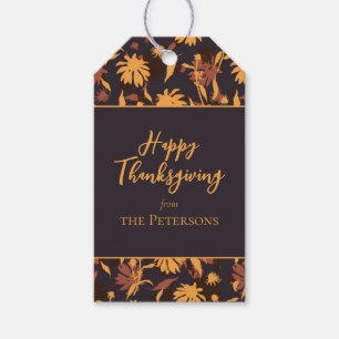 Étiquettes-cadeau Moderne et élégant Bon thanksgiving Coneflowers