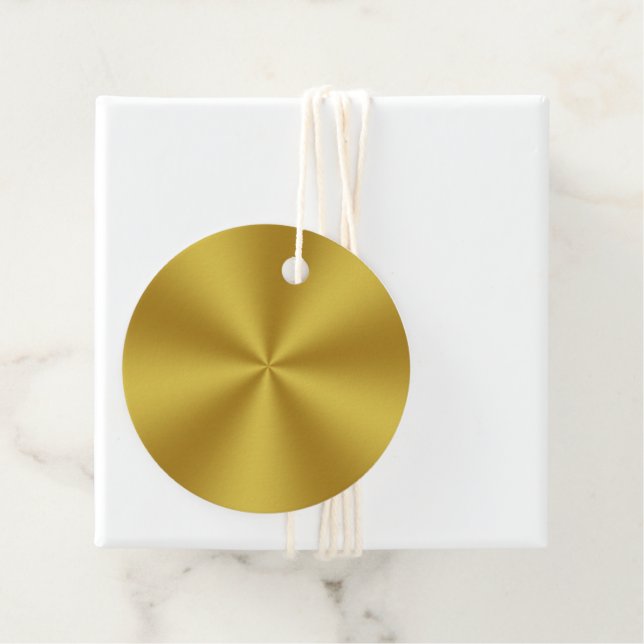 Étiquettes Cadeau Moderne Faux Gold (En situation)