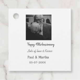 Étiquettes Cadeau Moderne heureux 40e anniversaire ajouter nom date 