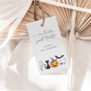 Étiquettes-cadeau Moderne Pas de trucs juste traiter Halloween