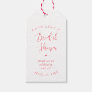 Étiquettes-cadeau Moderne romantique, Simple rose pâle, Fête des mar