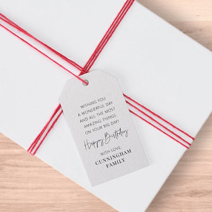 Étiquettes-cadeau Moderne Simple minimaliste Chic Joyeux Anniversair