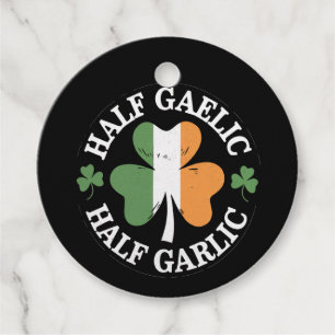 Étiquettes Cadeau Moitié gaélique moitié irlandais italien St. Patri