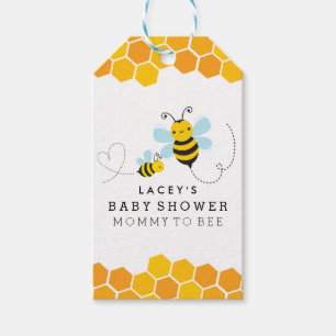 Étiquettes-cadeau Mommy To Bee Chevron Baby shower Tags cadeaux