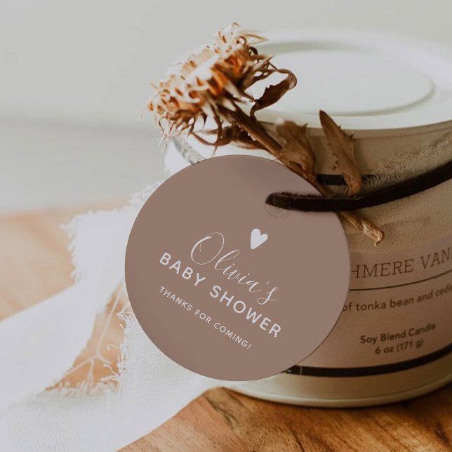 Étiquettes Cadeau Mon bébé Merci beige (Créateur téléchargé)