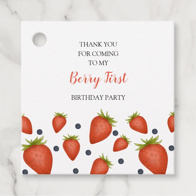 Étiquettes Cadeau Mon Berry premier anniversaire (Devant)